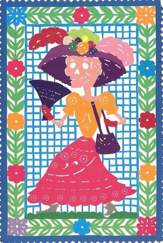 greeting card dia de los muertos la catrina standing