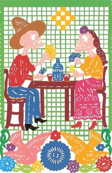 greeting card dia de los muertos playing cards