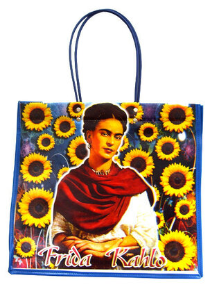 shopping bag frida kahlo blue