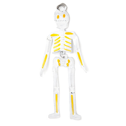 figuur van blik skelet geel