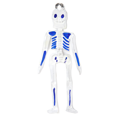 figuur van blik skelet blauw