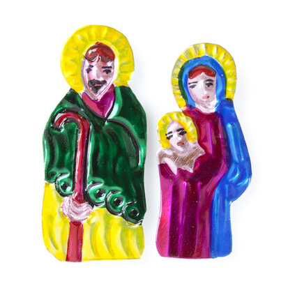 magneetjes van blik jozef maria en jezus