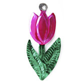 figuur van blik tulp roze