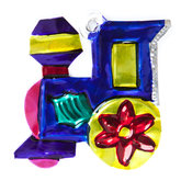 figuur van blik trein blauw