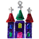 figuur van blik kerk blauw