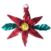 figuur van blik kerstroos blad