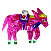 figure of can donkey pink