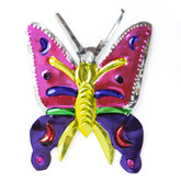 figuur van blik vlinder roze