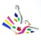 figure of can pigeon playful white