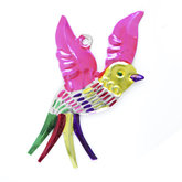 figuur van blik vogel roze