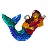 figuur van blik zeemeermin gitaar groen