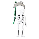 figuur van blik skelet zeis groen