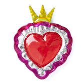 magneetje van blik hart roze