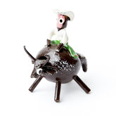 wiebelbeestje cowboy op stier