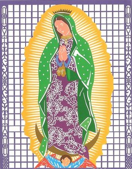 greeting card guadalupe papel picado