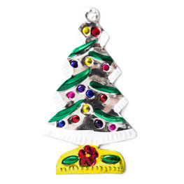 figuur van blik kerstboom zilver luxe