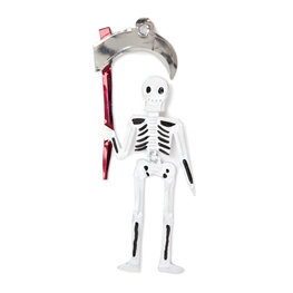 figuur van blik skelet zeis