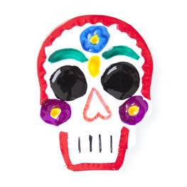 magneetje van blik schedel rood