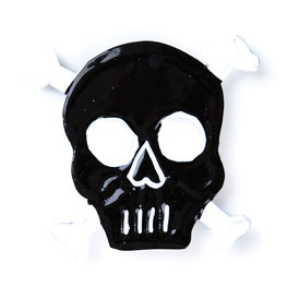 magneetje van blik schedel bot zwart