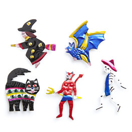 magneetjes van blik dia de los muertos of halloween