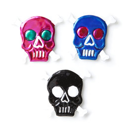 magneetjes van blik schedels met botten