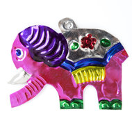 figuur van blik olifant kind roze